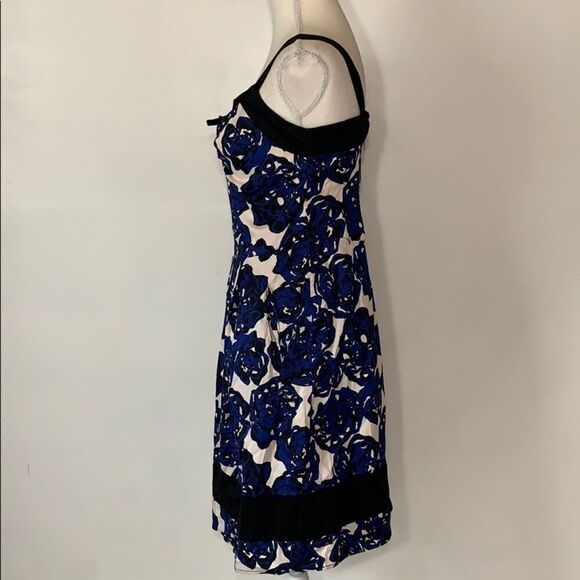 Richard Chai Blue Floral Dress Sz 6 - Picture 3 of 13